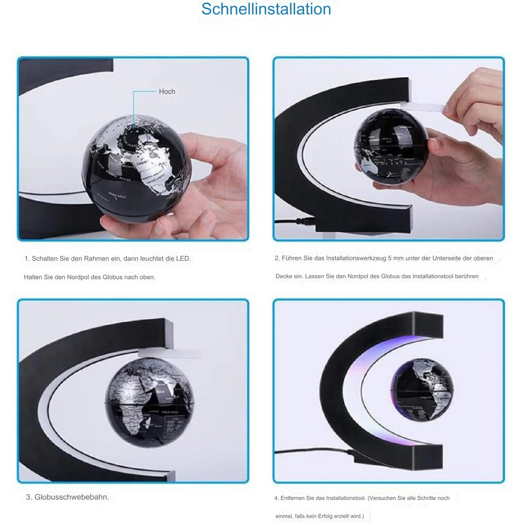 Stornfield | Armstrong | Magnetic Levitation Floating Globe Lamp with LED World Map