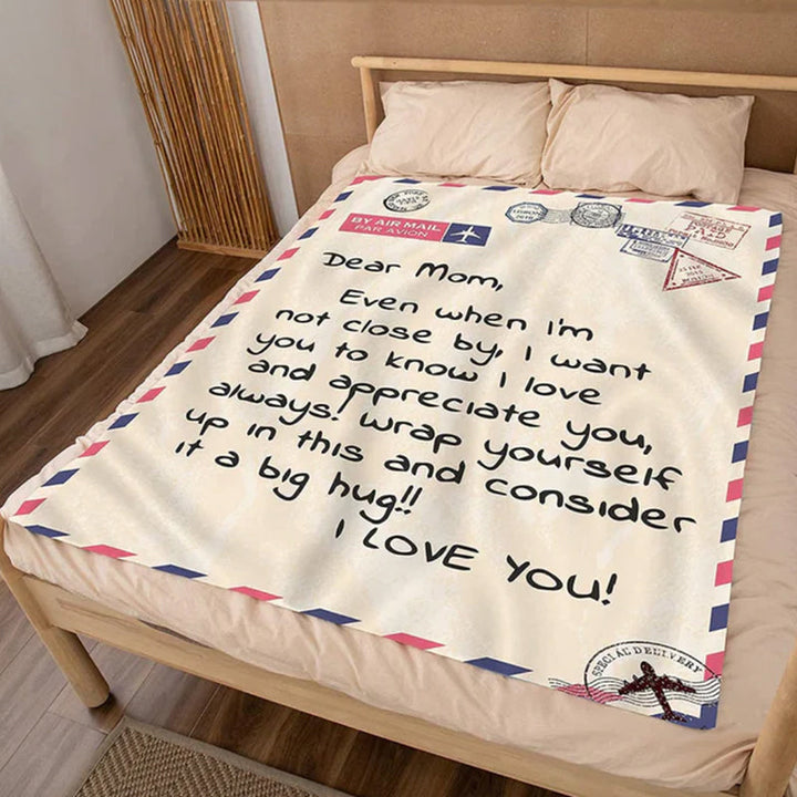 Letter Printed Flannel Throw Blanket Gift for Mom | Stornfield