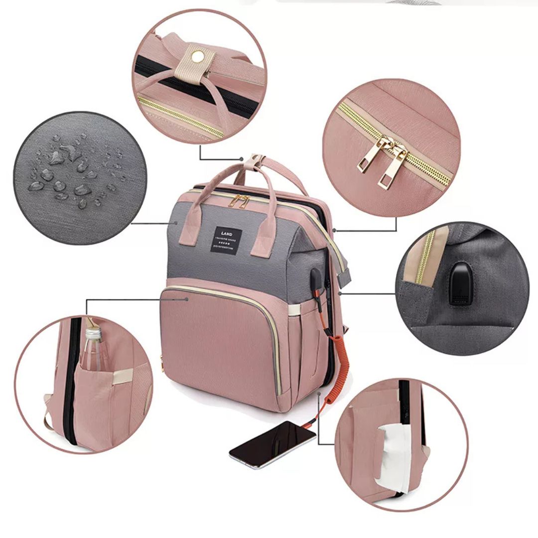 BabyVoyage | Foldable Travel Crib for Baby – Waterproof Design – USB Charging Port – Ideal for Parents on the Go Stornfield