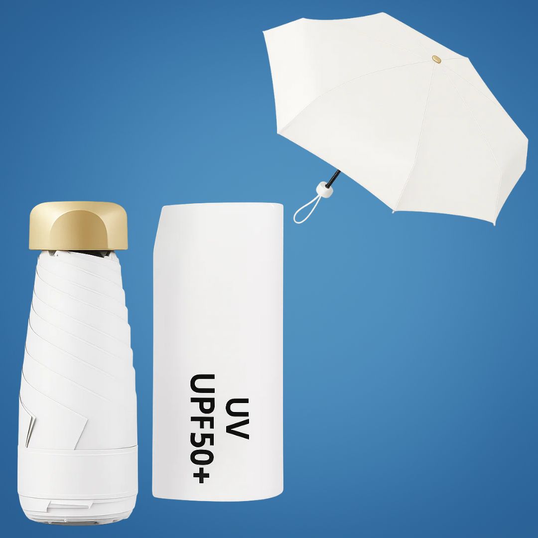 UrbanBrolly | UV Mini Folding Umbrella - UPF 50+ Sun Protection - Water Resistant - Lightweight and Pocket-sized for Travel Stornfield