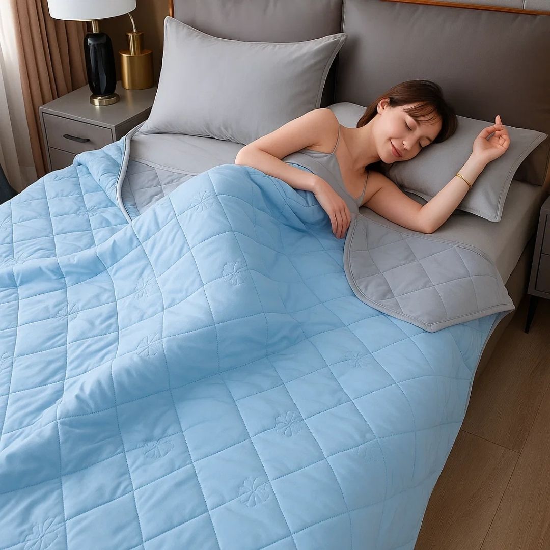 SilkCool | Cooling Blanket – Instant Cooling Comfort – Hypoallergenic Silk Fiber – Overheating Prevention – Relief for Night Sweats Sensitive Skin Stornfield