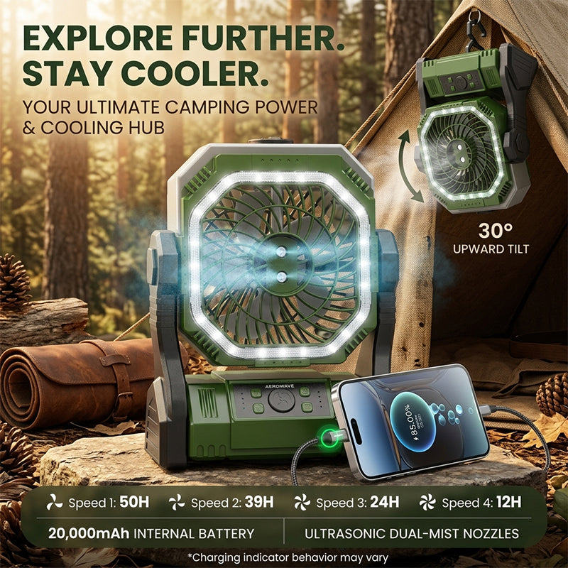 Rechargeable Outdoor Camping Fan Light | Stornfield