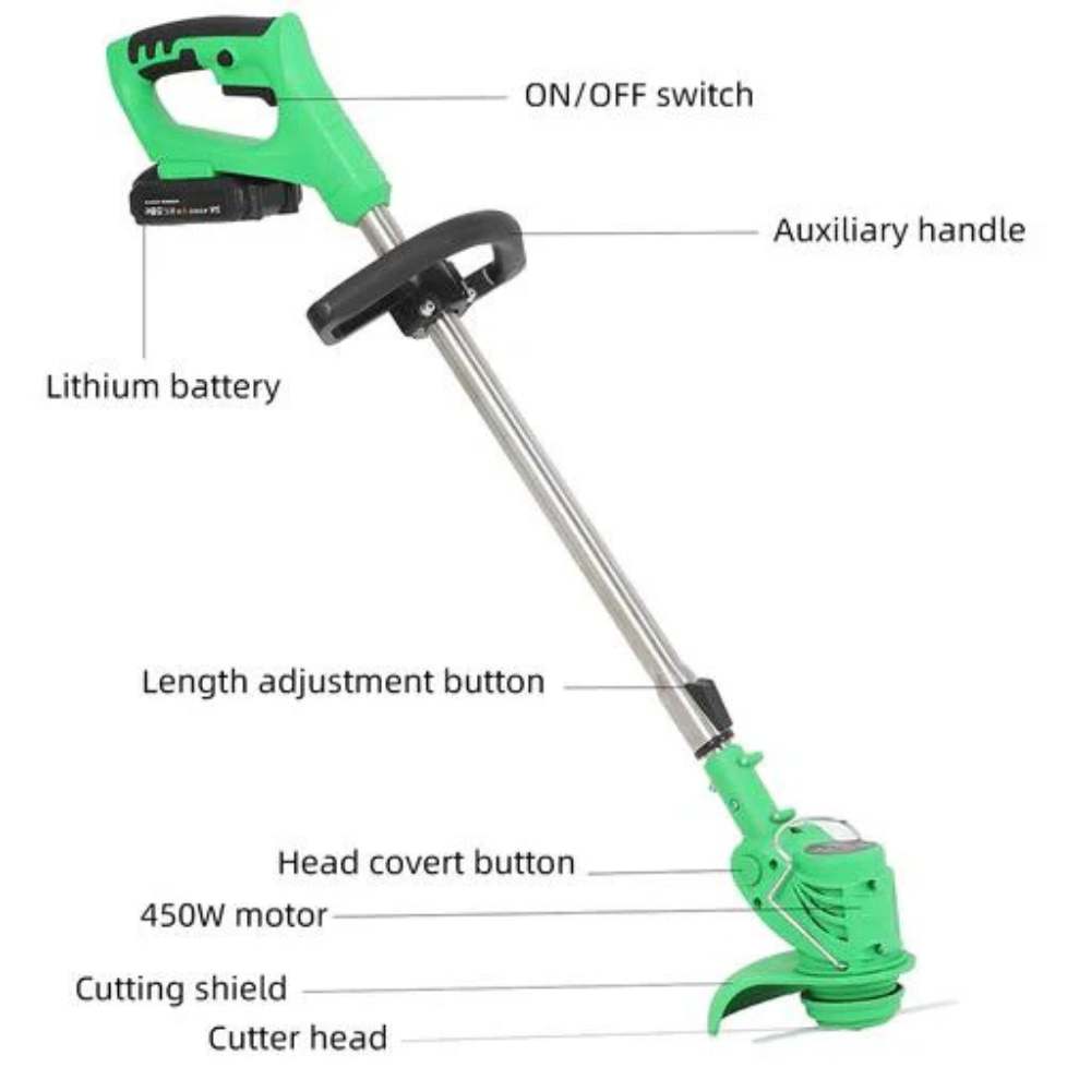 Stornfield | Cordless Grass Trimmer with Adjustable Cutting Width for Lawn Care & Garden Maintenance