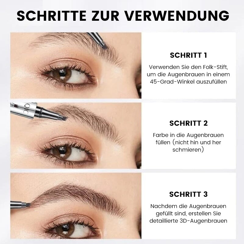 Stornfield | Crayon à sourcils 3D étanche avec 4 pointes fourchues