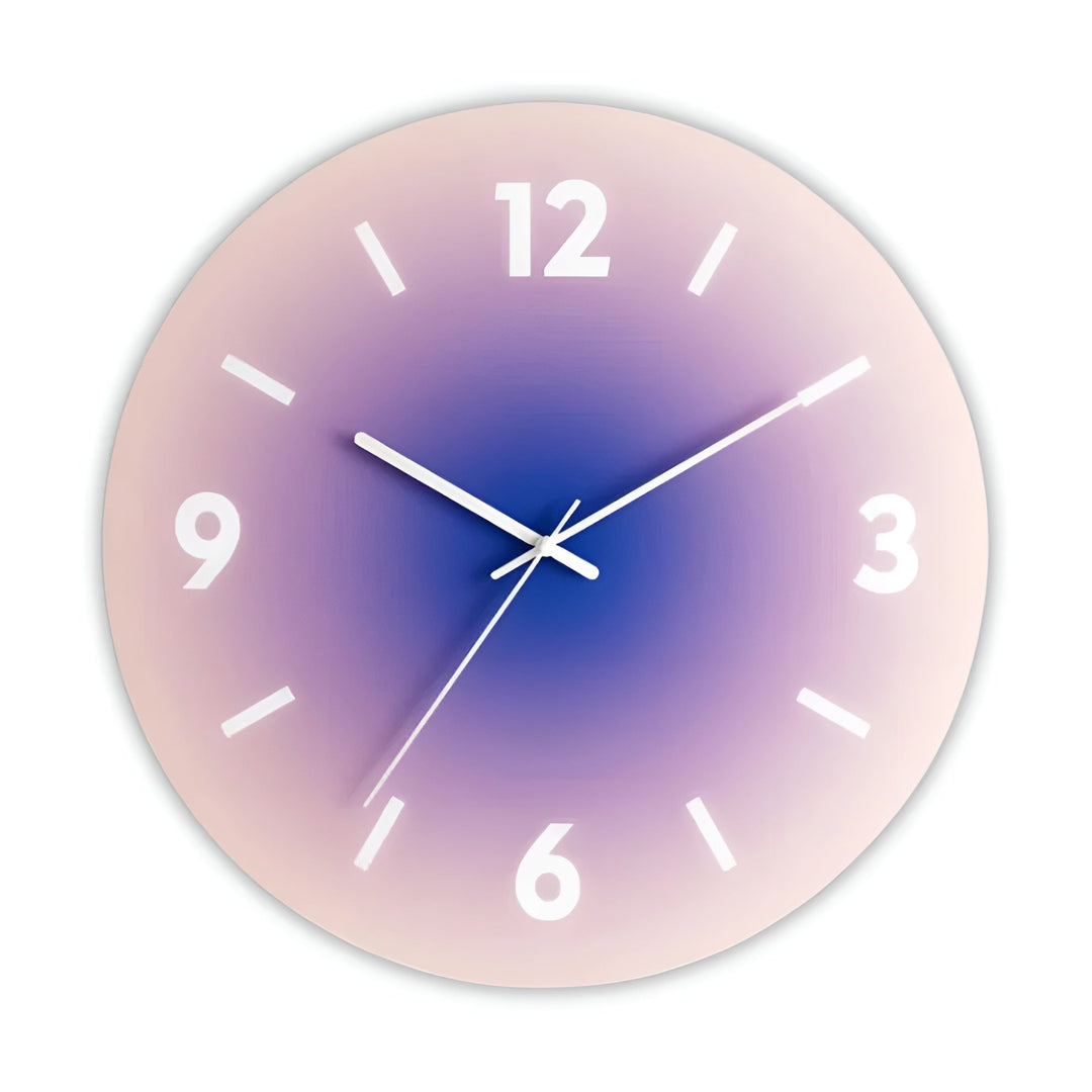 Glass Wall Clock – Modern Design with Sunset Motif | Stornfield