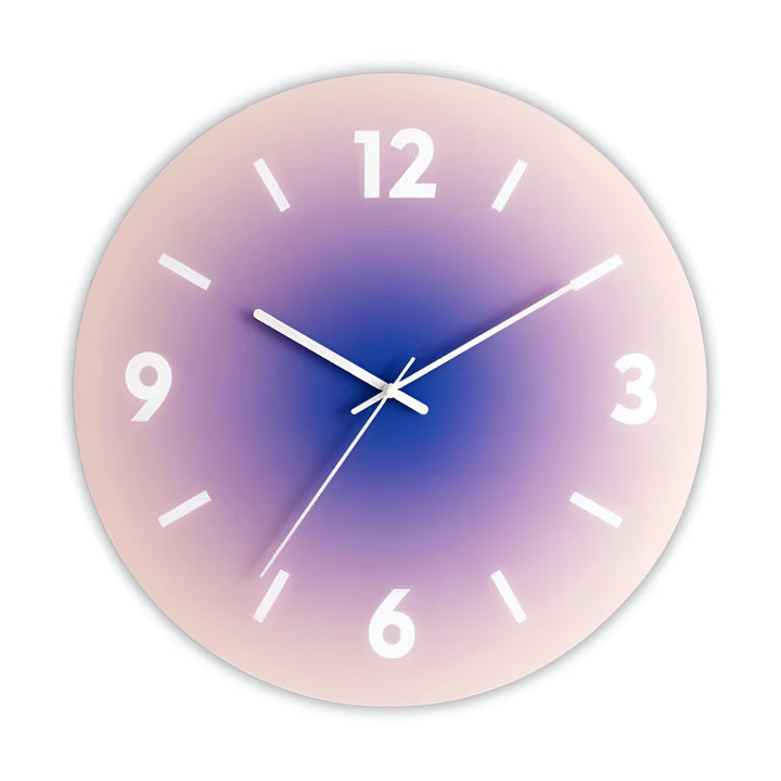 Glass Wall Clock – Modern Design with Sunset Motif | Stornfield