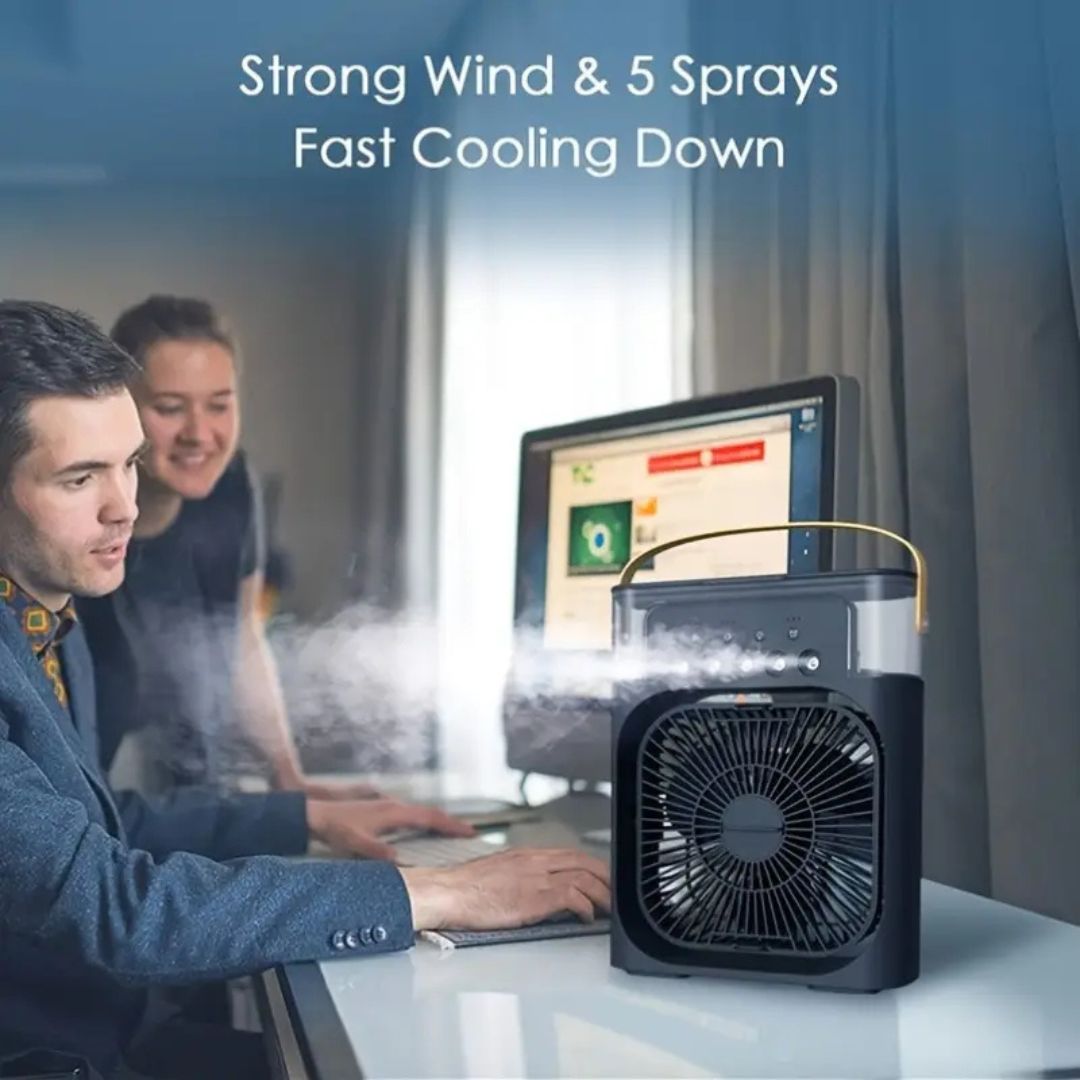 3-in-1 Air Cooler Humidifier | Portable, Adjustable Fan Speeds & Ideal for Bedrooms, Offices & Small Spaces | Stornfield