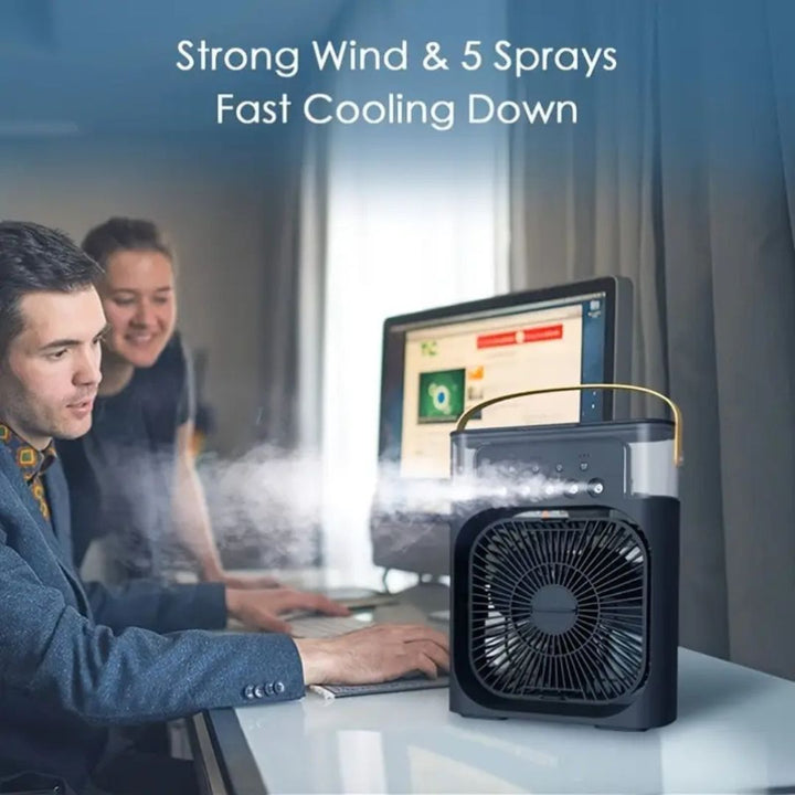3-in-1 Air Cooler Humidifier | Portable, Adjustable Fan Speeds & Ideal for Bedrooms, Offices & Small Spaces | Stornfield