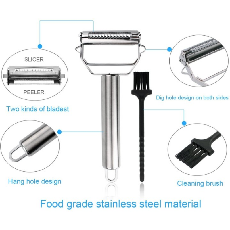 Stornfield | Ultra-sharp Stainless Steel Multifunctional Vegetable Peeler and Julienne Slicer