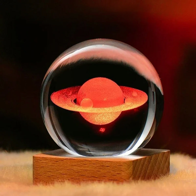 3D Galaxy Crystal Ball Night Light Decor Lamp | Stornfield