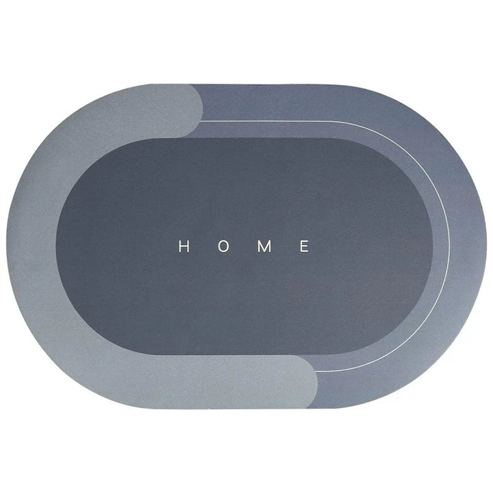 Tapis de bain absorbant antidérapant de forme ovale Stornfield