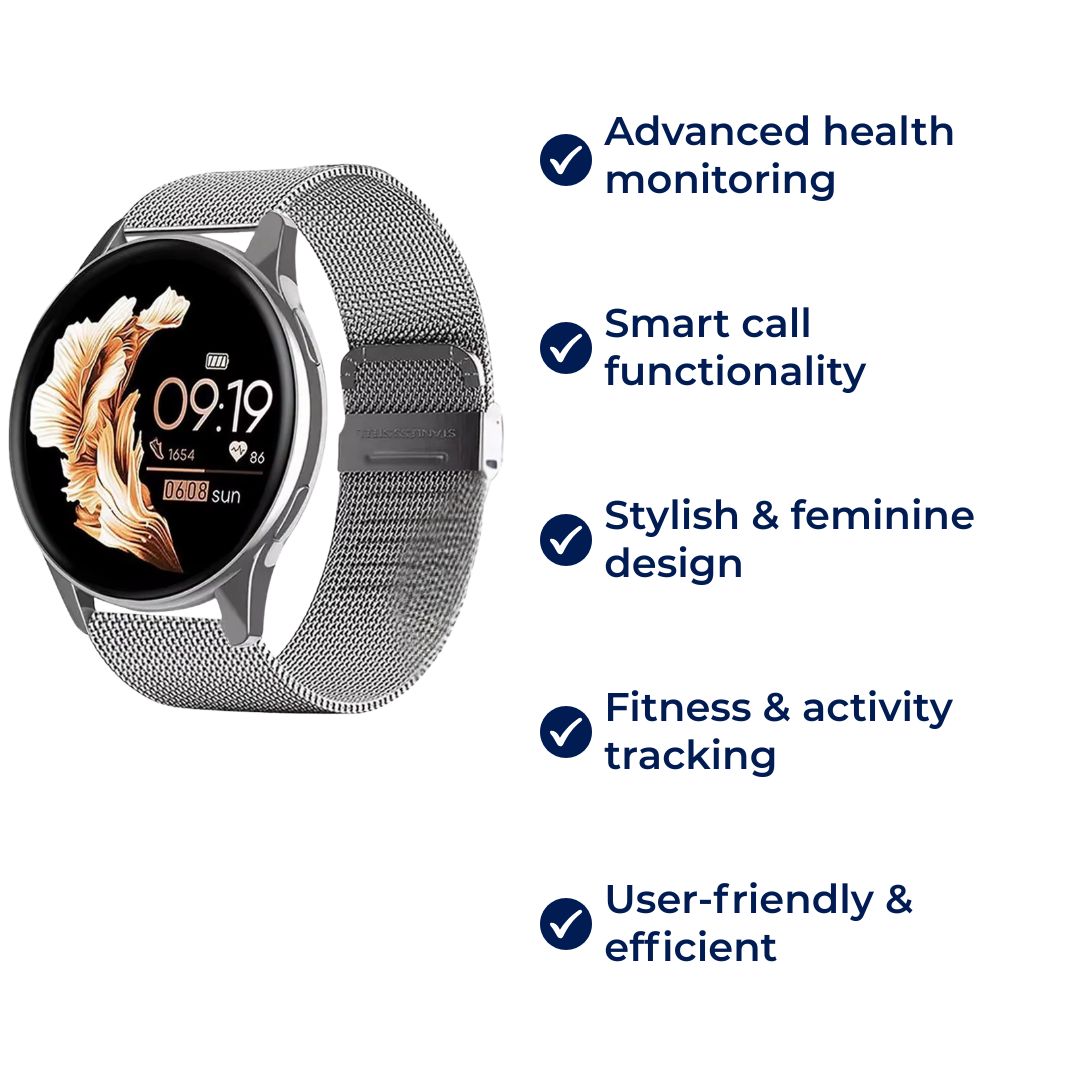 VitalSync | Smartwatch with Call Function – Health Tracking – For Active Women Stornfield