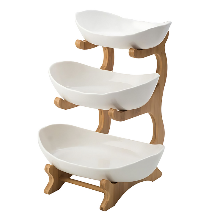 Stornfield | FruitTriad | Three-Tier Plastic Fruit Bowl