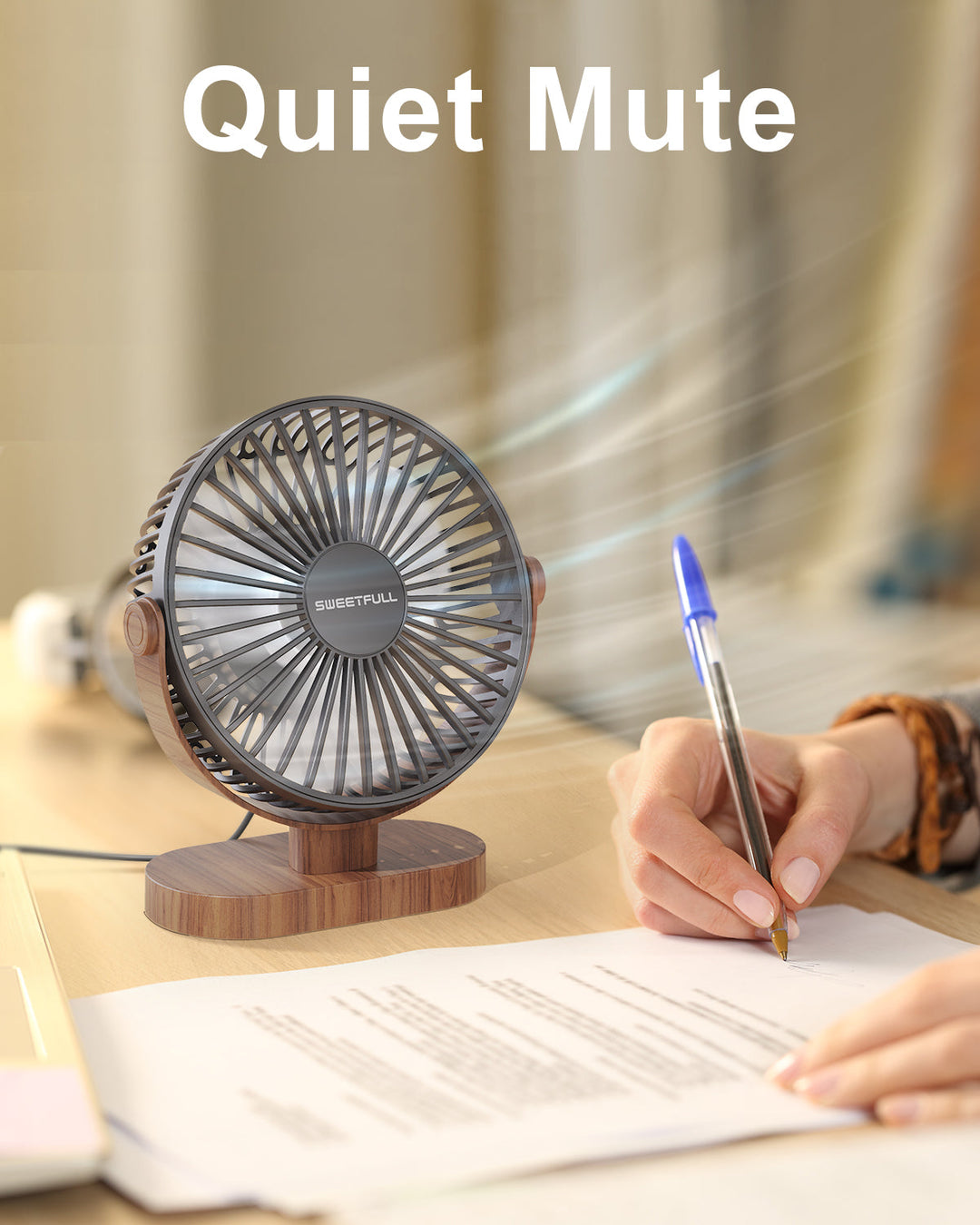 6.5 Inch USB Small Desk Fan for Home Office Car Outdoor Travel | Stornfield