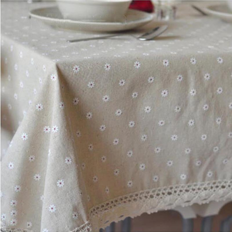 Stornfield | Daisy Print Cotton Linen Tablecloth