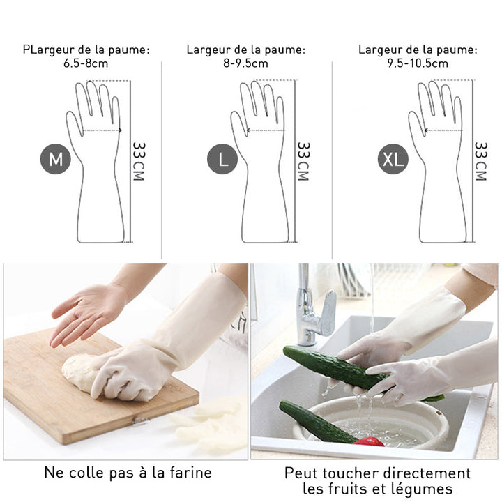 Durable velvet kitchen gloves (4 pairs) | Stornfield