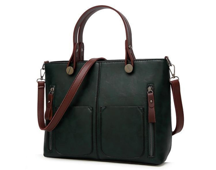 Cera - Vintage handbag with double front pocket | Stornfield