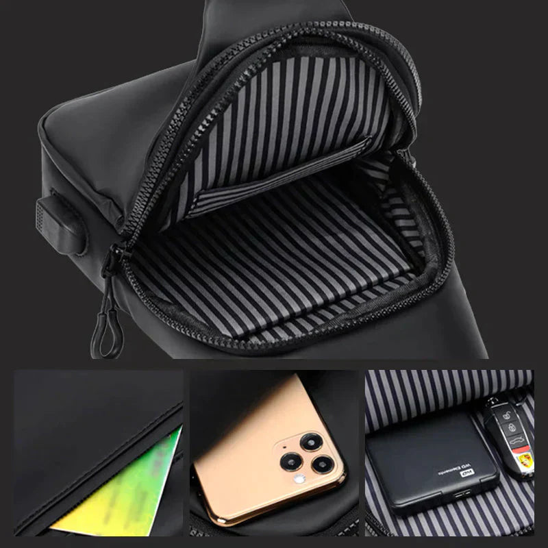 UrbanShield Waterproof Shoulder Bag with Anti-Theft Design | Stornfield