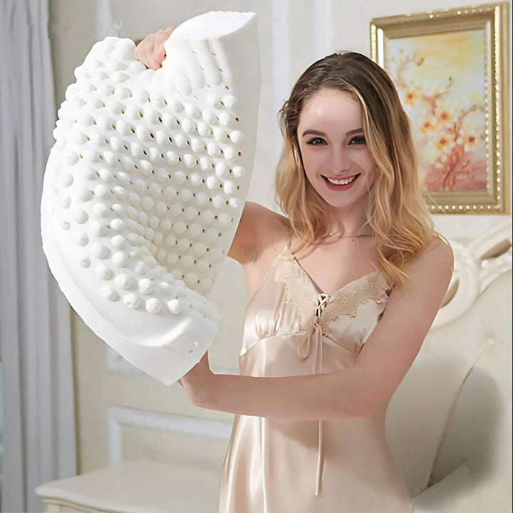 EcoNeck Comfort | 100% Natural Latex Orthopedic Pillow - for Neck Pain - Comfortable and Supportive Pillow - Better Sleep - Stornfield Wellness