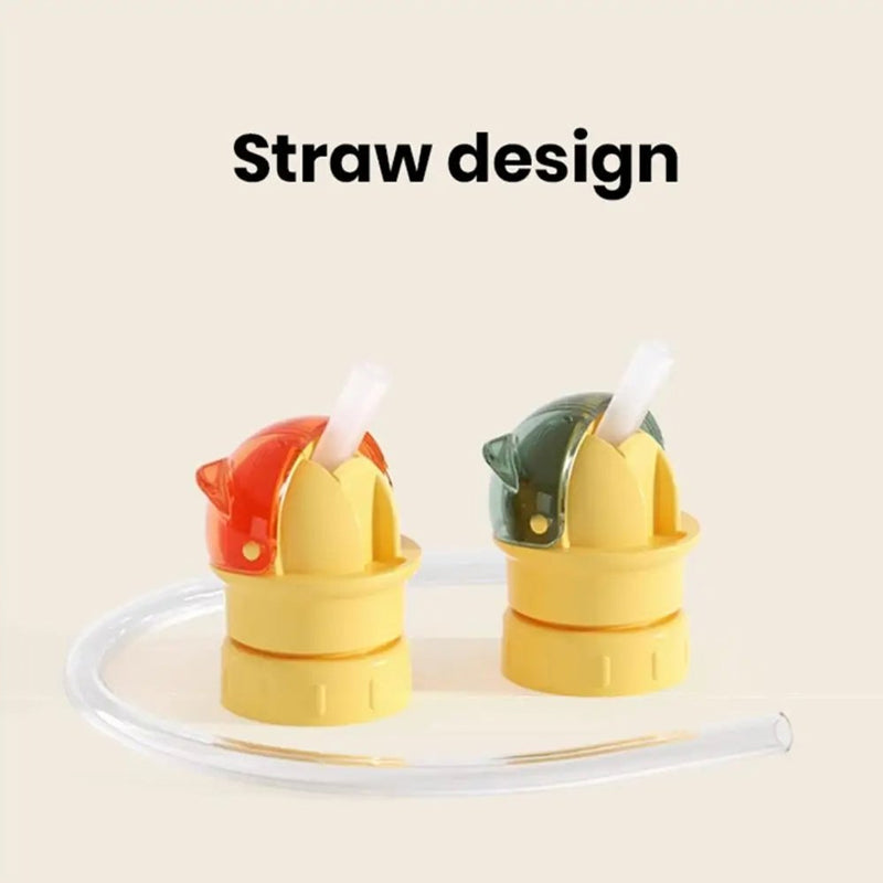 Reusable drinking bottle for children with straw lid | Stornfield