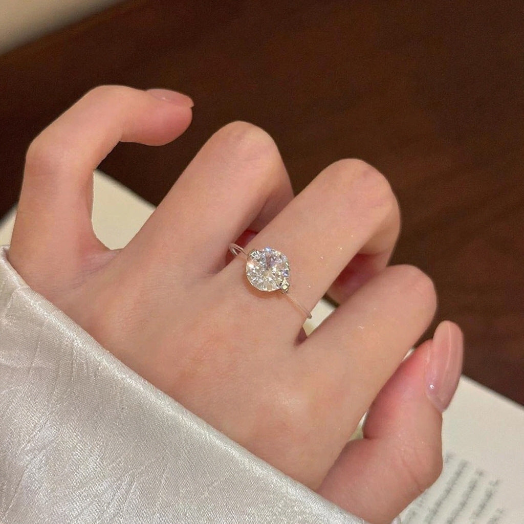 Stornfield | S925 1-2 Carat Moissanite Invisible Band Ring