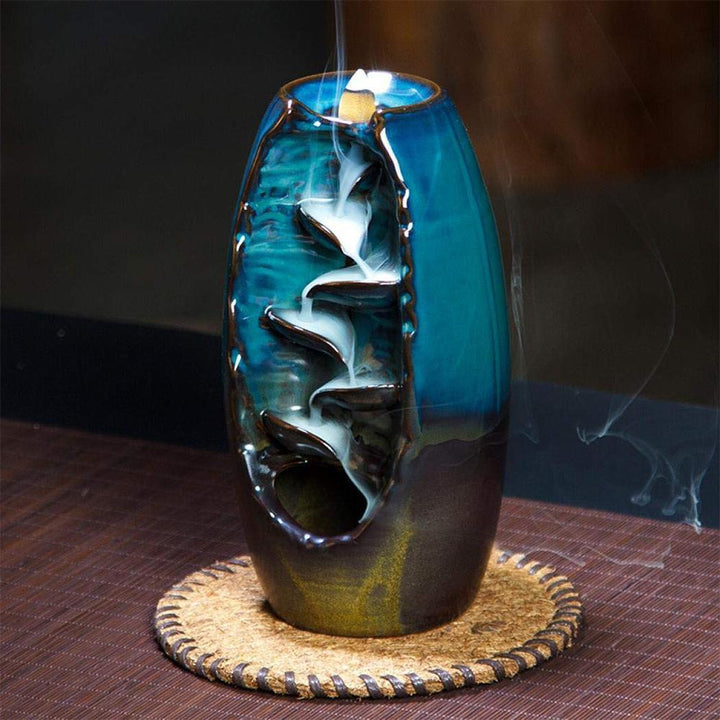 Stornfield | ZenFlow - Handcrafted Incense Holder with Mesmerizing Waterfall Smoke Effect