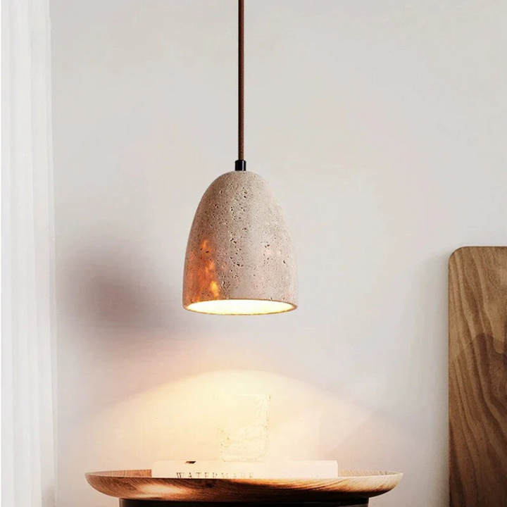 Stornfield | TerraLume – Pendant Light with Natural Stone Texture and Warm Glow