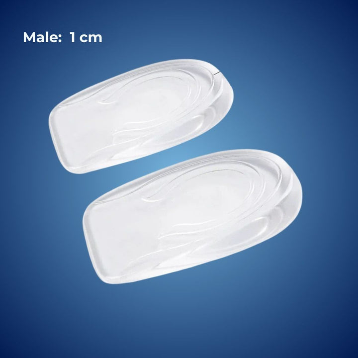 LiftComfort Silicone Gel Heel Lifting Inserts | Height Increase - Pain Relief for Plantar Fasciitis - Shock Absorption - Better Posture Stornfield
