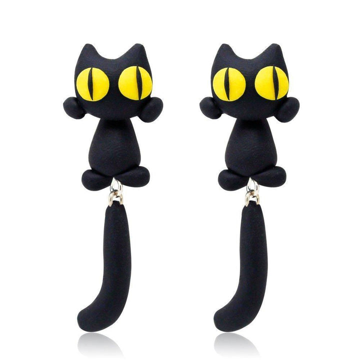 Unique Cat Earrings Yellow Eyes | Stornfield