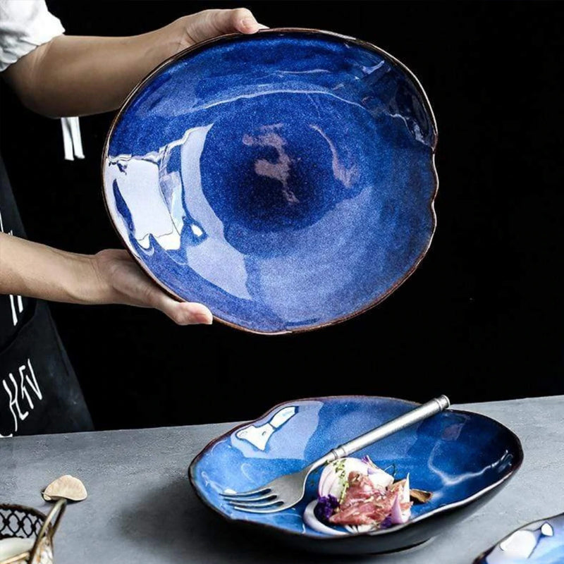 Ocean Waves Deep Blue Plate | Stornfield