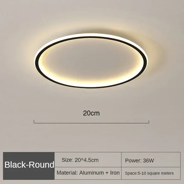 Scandinavian Round Ceiling Lamp - AuroraSphere | Stornfield