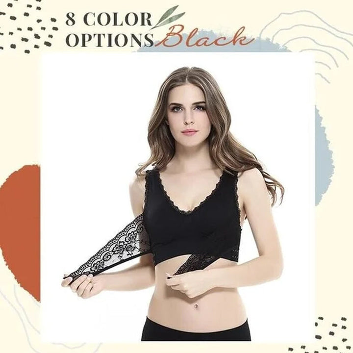 Stornfield | Front Cross-Side Buckle Lace Bra