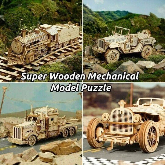 Super Wooden Mechanical Model Puzzle Set | Stornfield