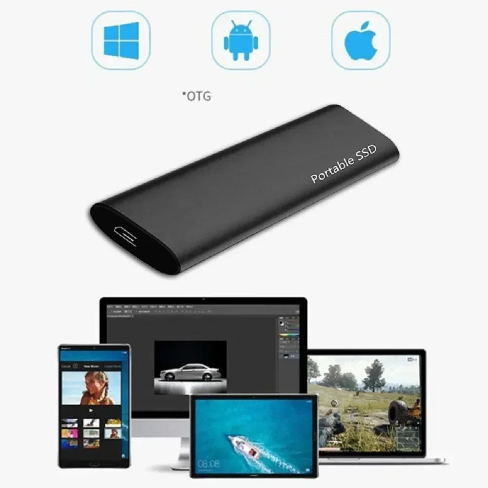 External Portable SSD | High Speed Solid State Drive | Black