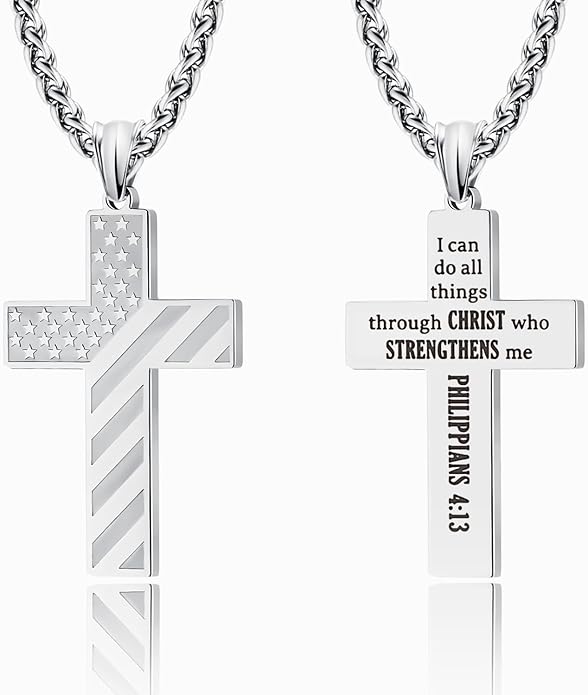 Stornfield | IronPride Cross American Flag Cross Necklace