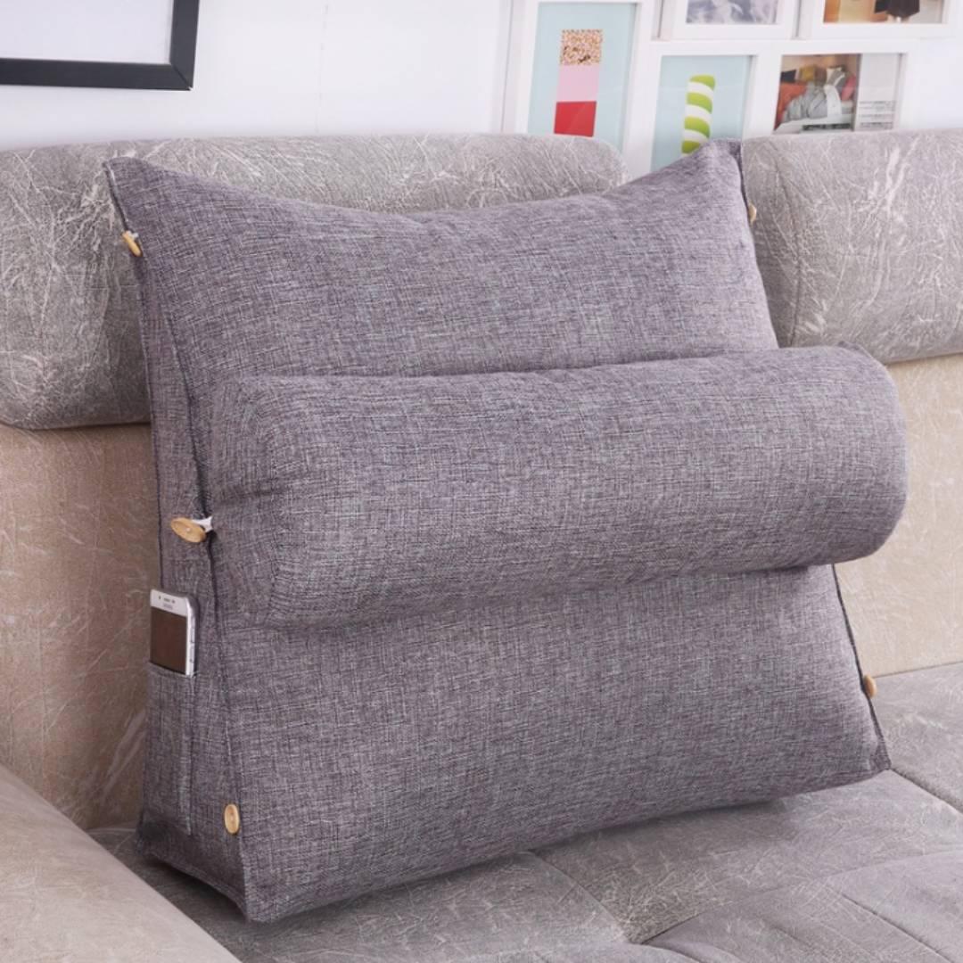 LoungeEase | Back Support Pillow for Reading and TV - Adjustable Bed Cushion for Lumbar Support - Posture Comfort - Stornfield Multi-purpose Pillow