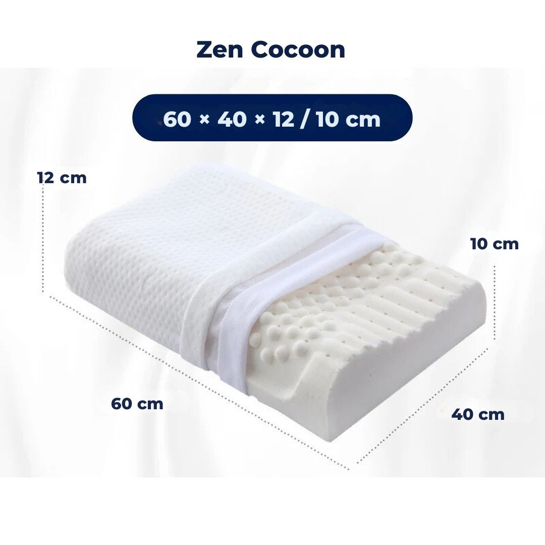EcoNeck Comfort | 100% Natural Latex Orthopedic Pillow - for Neck Pain - Comfortable and Supportive Pillow - Better Sleep - Stornfield Wellness