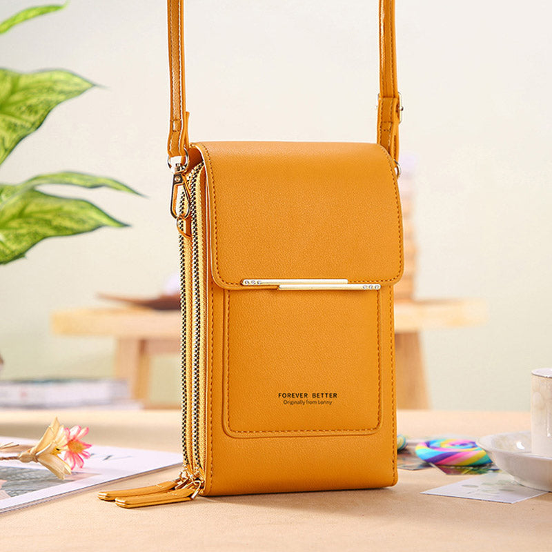 Anti-Theft Leather Bag with Touchscreen | Stornfield