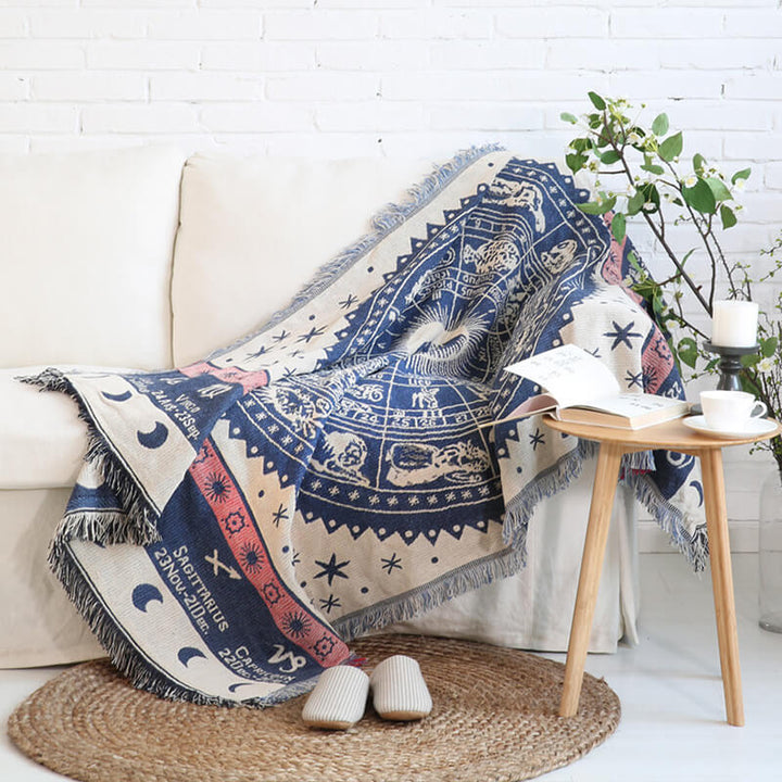 Bohemian knitted throws for sofa decor | Stornfield
