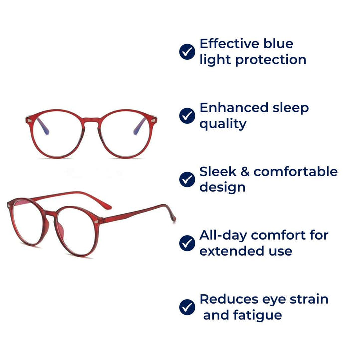LumiShield | Blue Light Blocking Glasses – Reduce Eyestrain – Improve Sleep – Stylish and Comfortable – Ideal for Stornfield Screen Use