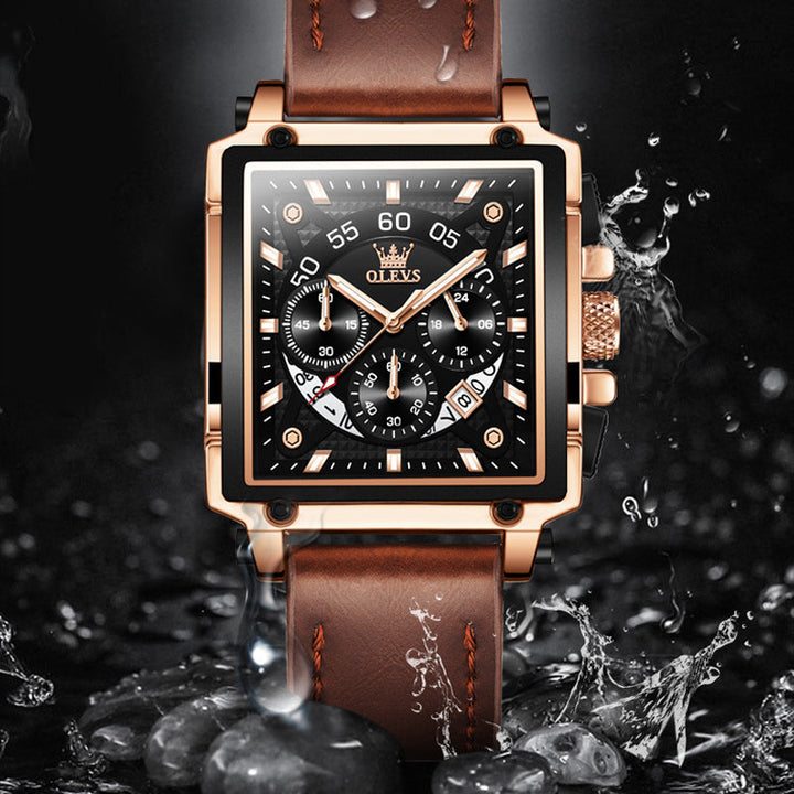 Olevs® Luminous Luxury Square Business Automatic Mechanical Watch | Stornfield