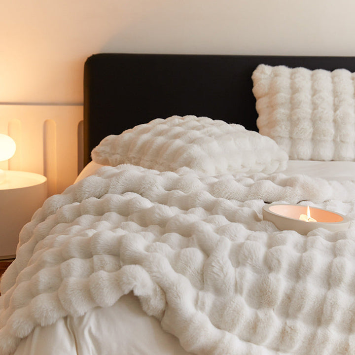 Plush faux fur throw blanket for ultimate cozy warmth | Stornfield