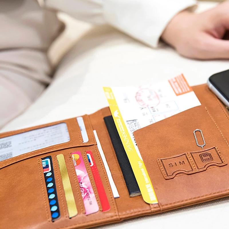 Men's Leather Passport Wallet with RFID Blocking | Stornfield