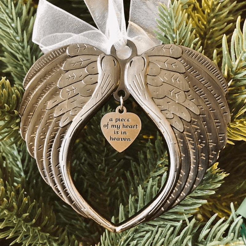 Stornfield | 🎄Christmas Ornaments in Memory of Trees Angel Wings Bell Hanging Decorations