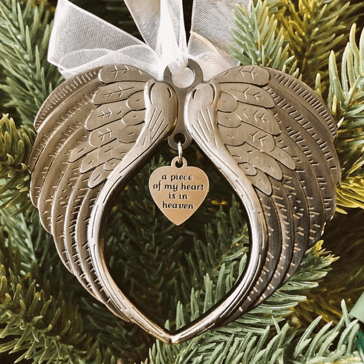 Stornfield | 🎄Christmas Ornaments in Memory of Trees Angel Wings Bell Hanging Decorations