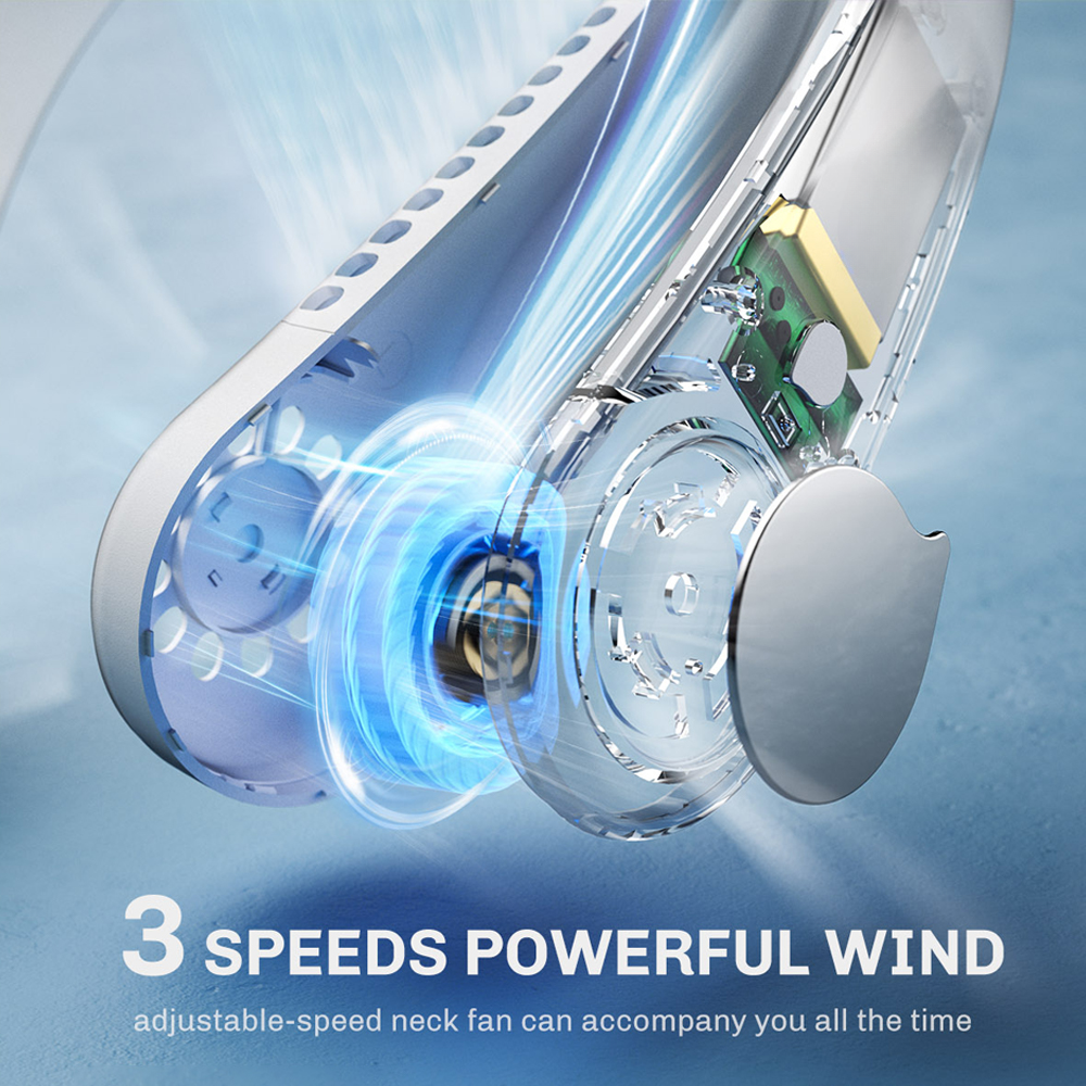 Portable Neck Fan, Bladeless Neck Fan Rechargeable | Stornfield