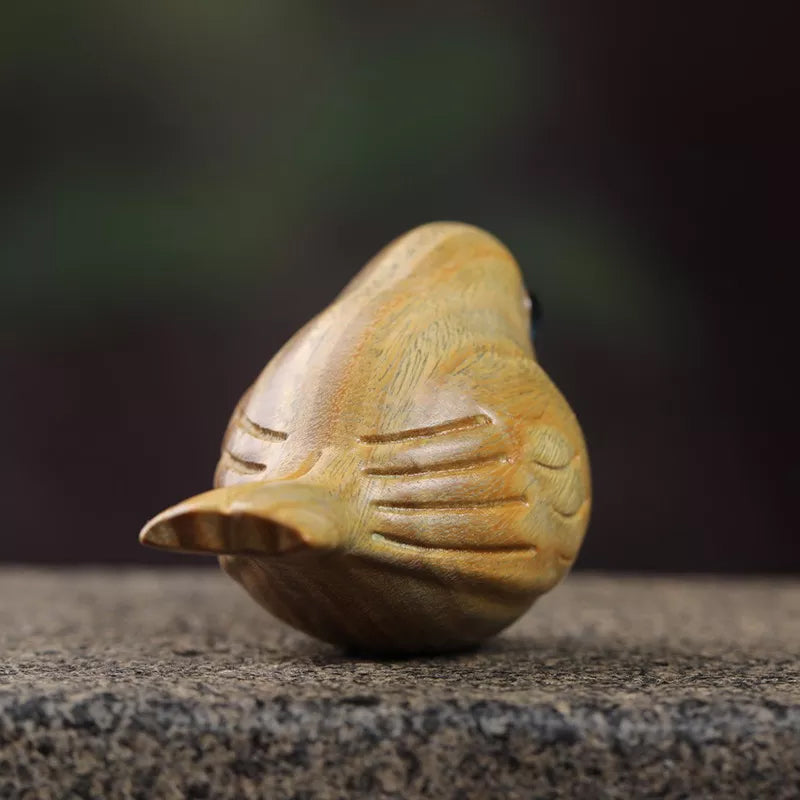 Oiseau sculpté en bois fait main Stornfield