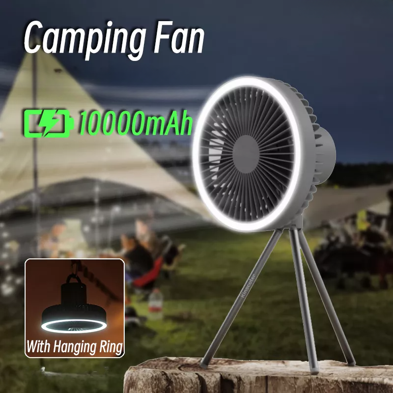 Portable Rechargeable Fan with LED and Built in Power Bank | Stornfield