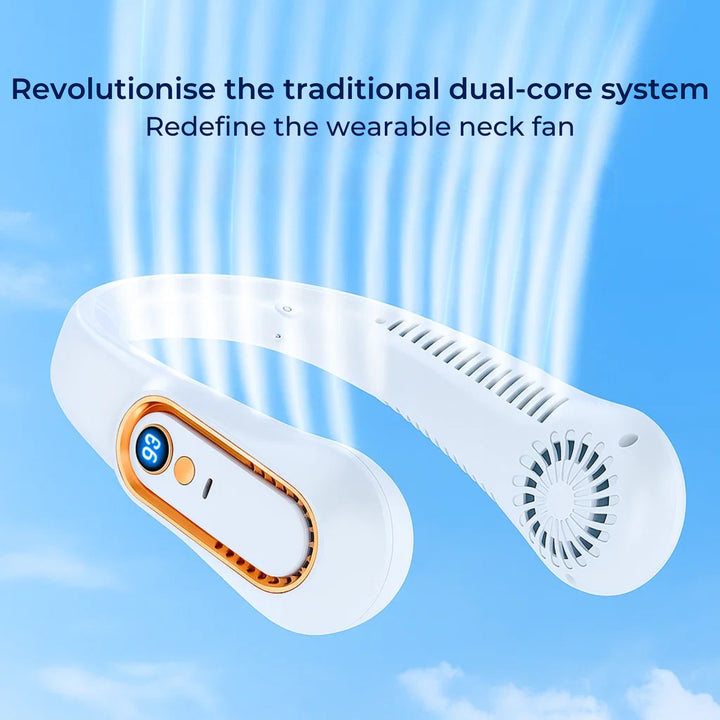 CoolEase | Portable Neck Fan – Hands-Free Bladeless Cooling – Five Speeds USB-C – Travel Office Commute Stornfield