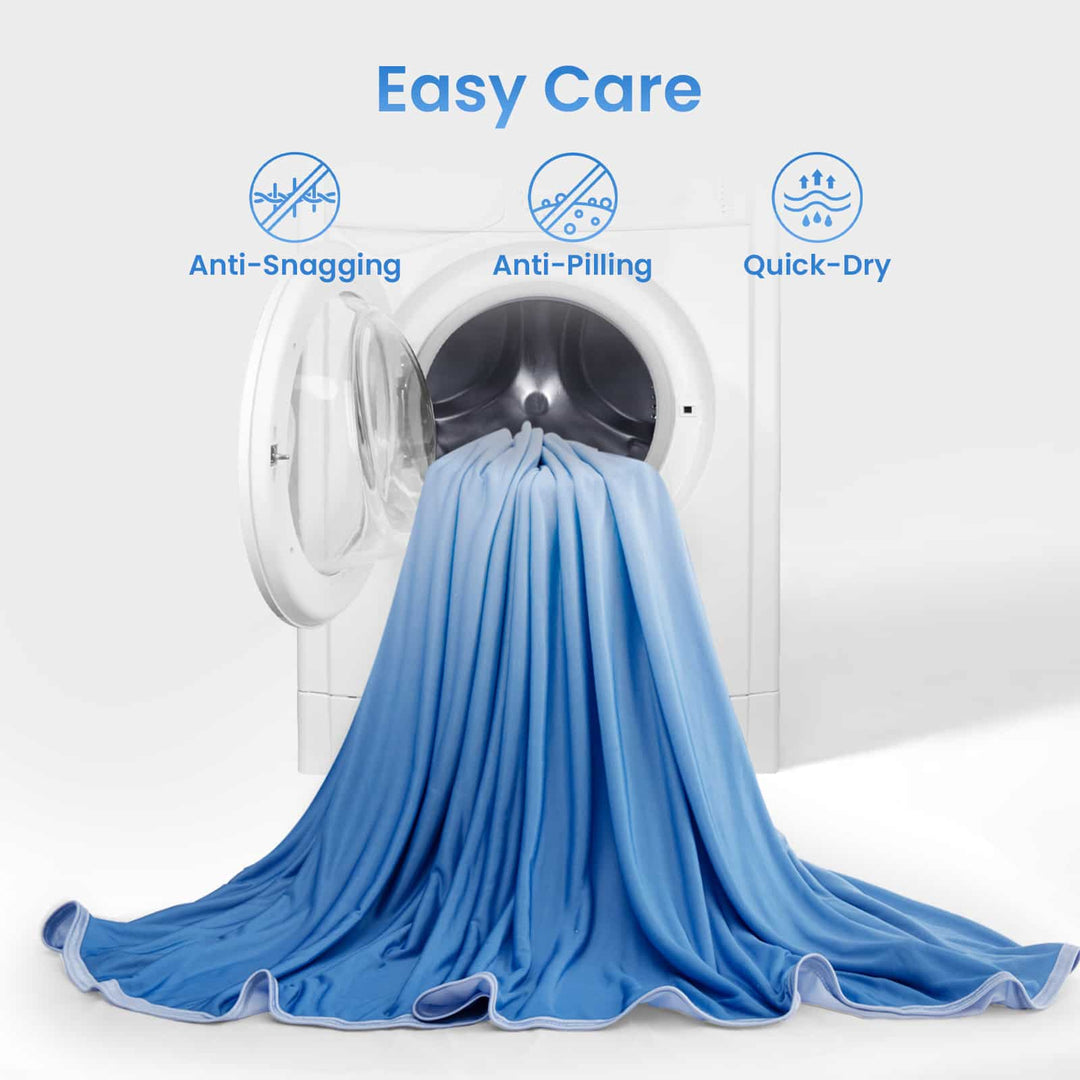 Q-Max > 0.5 Gradient Blue Cooling Blanket – Double-Sided, Breathable & Machine Washable | Stornfield